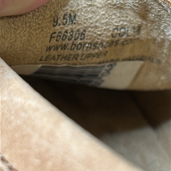 Born Tan Leather Bow Moc Toe Loafers Driving Flats Shoes Size 9.5 - Picture 12 of 16